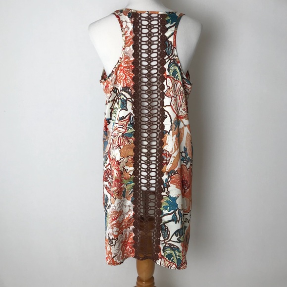 Lily White Tops - Lily White | high low crochet back tank top L